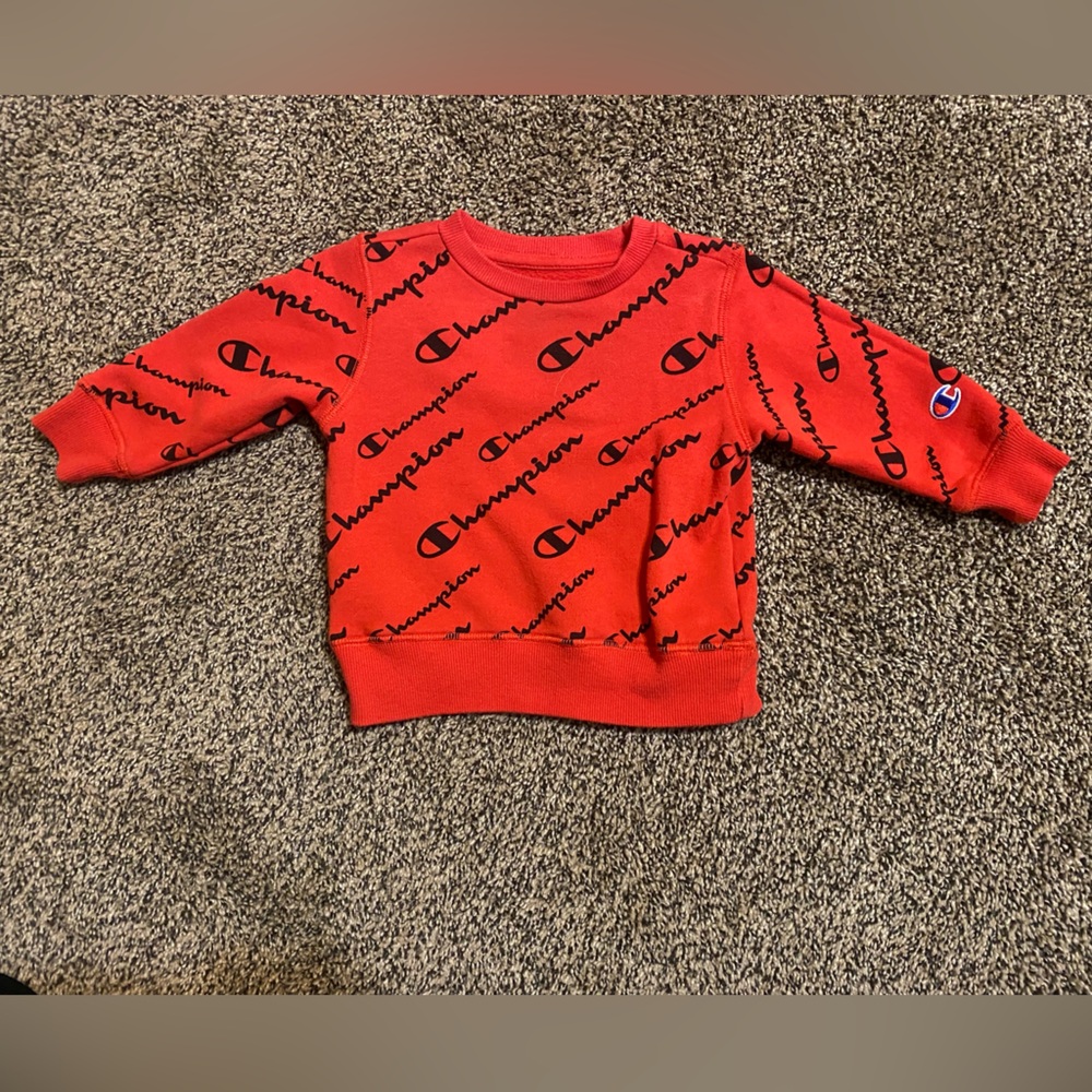 Champion Kids Red Logo Sweatshirt